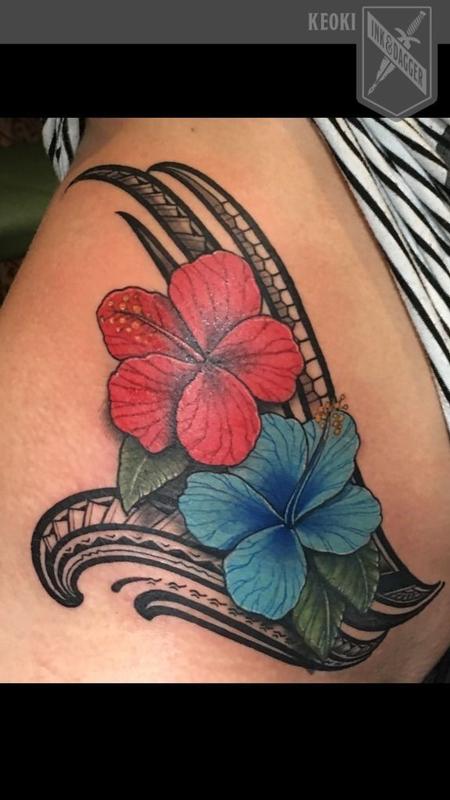 Tattoos - Polynesian floral tattoo - 132619